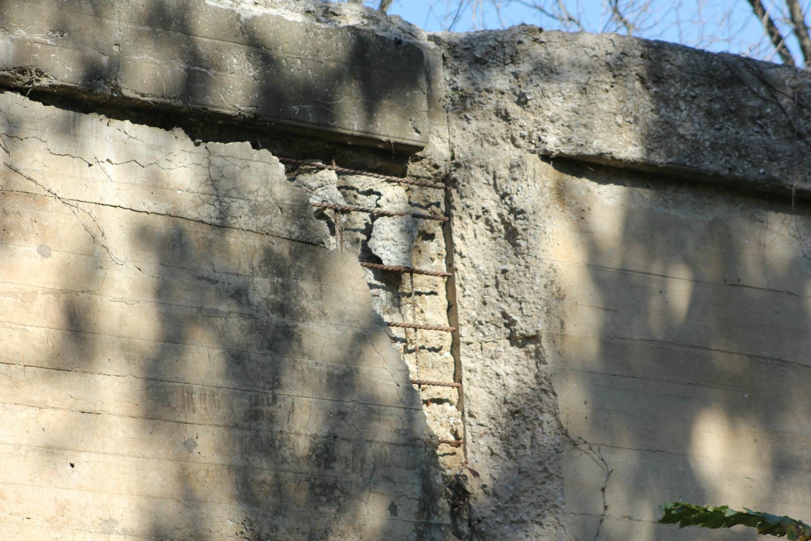 Spalling at east abutment